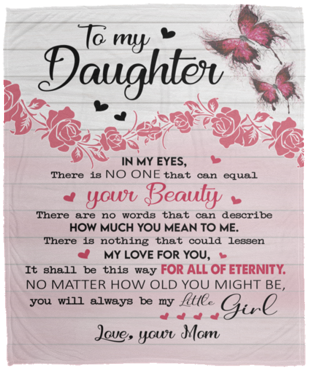 To My Daughter - Cozy Plush Fleece Blanket - 50x60