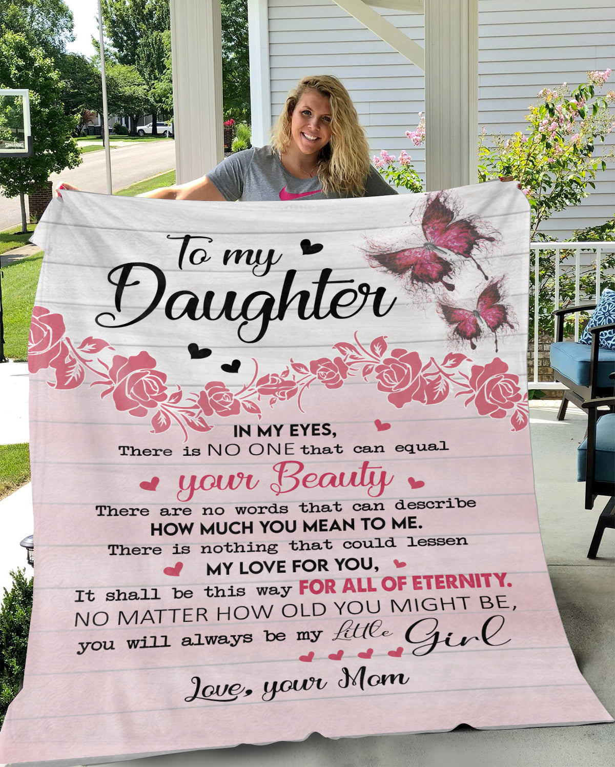 To My Daughter - Cozy Plush Fleece Blanket - 50x60