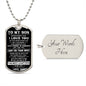 To My Son | Personalized Dog Tag