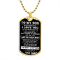 To My Son | Personalized Dog Tag