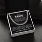 To My Man Cuban Link Chain, Valentine's Day, Birthday, Christmas, Appreciation Gift