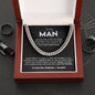 To My Man Cuban Link Chain, Valentine's Day, Birthday, Christmas, Appreciation Gift