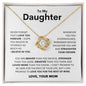 To My Daughter Love you Forever - Love Knot Necklace