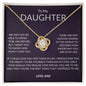 To My Daughter - Love Knot Necklace