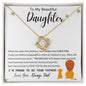 To My Beautiful Daughter | Proud of You| Love Knot Necklace