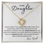 To My Daughter | NEVER GIVE UP | Love Knot Necklace