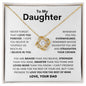 To My Daughter from Dad | LOVE | Love Knot Necklace