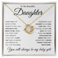 My Daughter / Home - Love Knot Necklace
