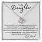 To My Daughter | NEVER GIVE UP | Love Knot Necklace