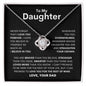 To Daughter from Dad | Believe in Yourself | Love Knot Necklace