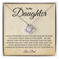 To My Daughter - Love Knot Necklace