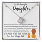 To My Beautiful Daughter | Proud of You| Love Knot Necklace