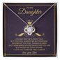 To My Daughter- Princess - Love Knot Necklace