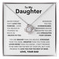 To My Daughter from Dad | LOVE | Love Knot Necklace
