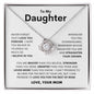 To My Daughter Love you Forever - Love Knot Necklace