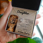 To My Daughter - Lion - from Dad - Love Knot Necklace