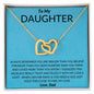To My Daughter - Love - Interlocking Heart Necklace