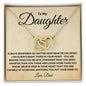 To My Daughter | STRONGER THAN YOU THINK | Interlocking Hearts Necklace