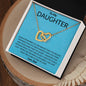 To My Daughter - Love - Interlocking Heart Necklace