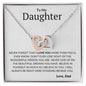 To My Daughter - Love - Interlocking Hearts Necklace