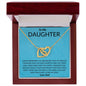 To My Daughter - Love - Interlocking Heart Necklace