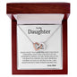 To My Daughter - Love - Interlocking Hearts Necklace