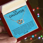 To My Daughter - Love - Interlocking Heart Necklace