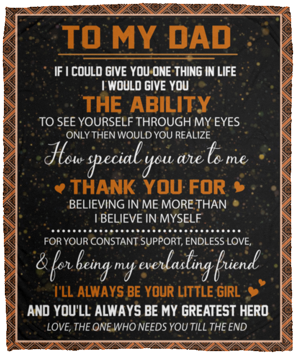 To My DAD |  Cozy Plush Fleece Blanket - 50x60