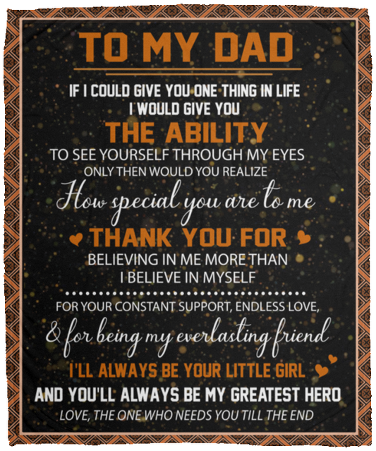 To My DAD |  Cozy Plush Fleece Blanket - 50x60