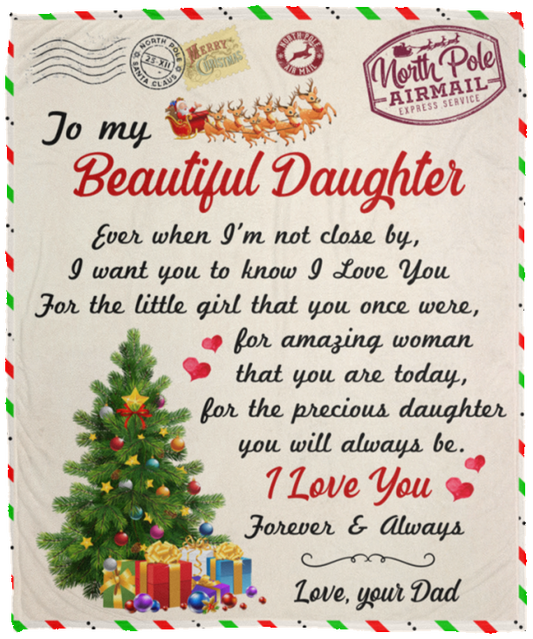 To My Daughter |  Cozy Plush Fleece Blanket - 50x60