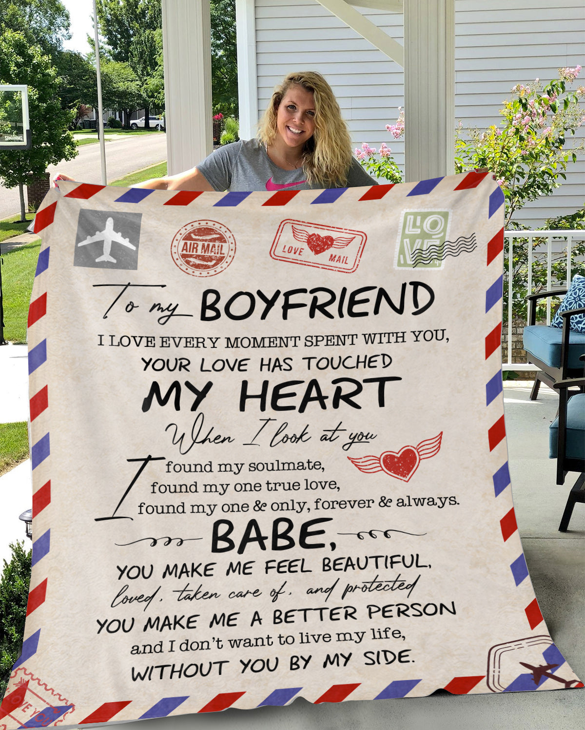 To My Boyfriend | Cozy Plush Fleece Blanket - 50x60