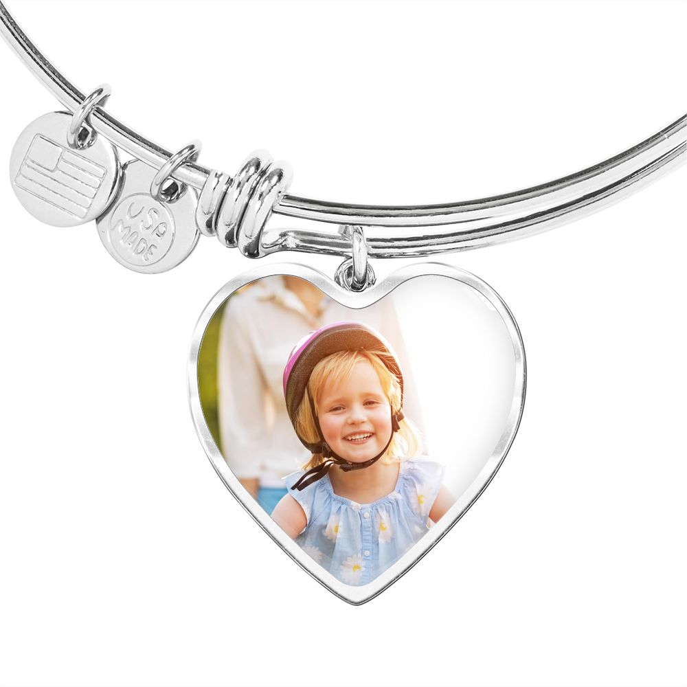 Mother, Grandmother, Mother to Be,  Ultrasound Custom Photo Bracelet – Personalized Jewelry – Heart Charm