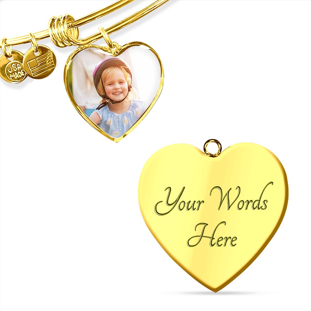 Mother, Grandmother, Mother to Be,  Ultrasound Custom Photo Bracelet – Personalized Jewelry – Heart Charm
