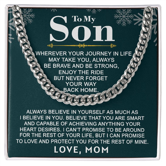 To My Son | Cuban Link Chain