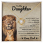 To My Daughter - Lion - from Dad - Love Knot Necklace