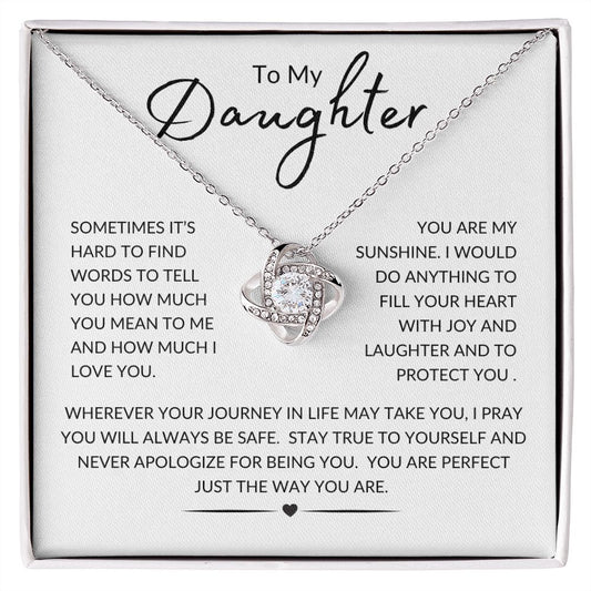 To My Daughter - PERFECT YOU- Love Knot Necklace