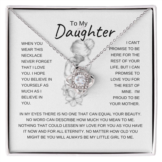 My Daughter/LITTLE GIRL FOREVER- Love Knot Necklace