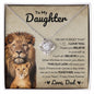To My Daughter - Lion - from Dad - Love Knot Necklace