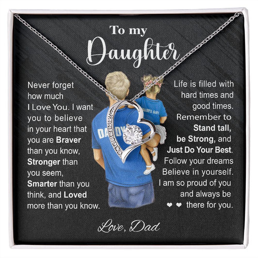 To My Daughter From Dad - Forever Love Necklace