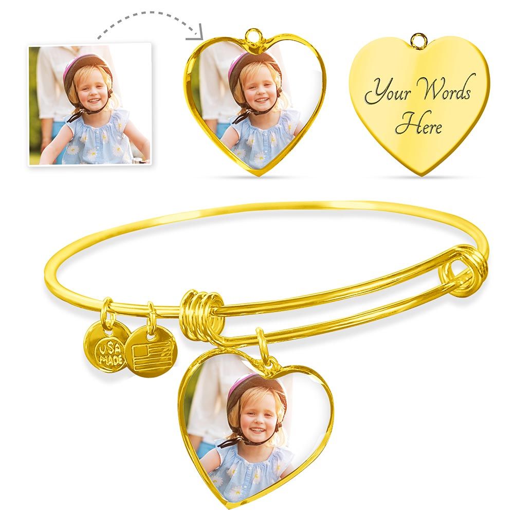 Mother, Grandmother, Mother to Be,  Ultrasound Custom Photo Bracelet – Personalized Jewelry – Heart Charm